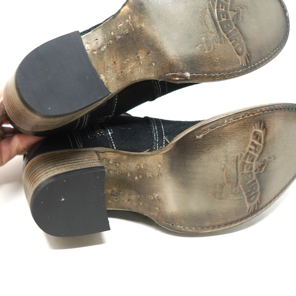 Freebird Shiloh Black Suede Riding Ankle Boot Womens Size 7 - Picture 8 of 13